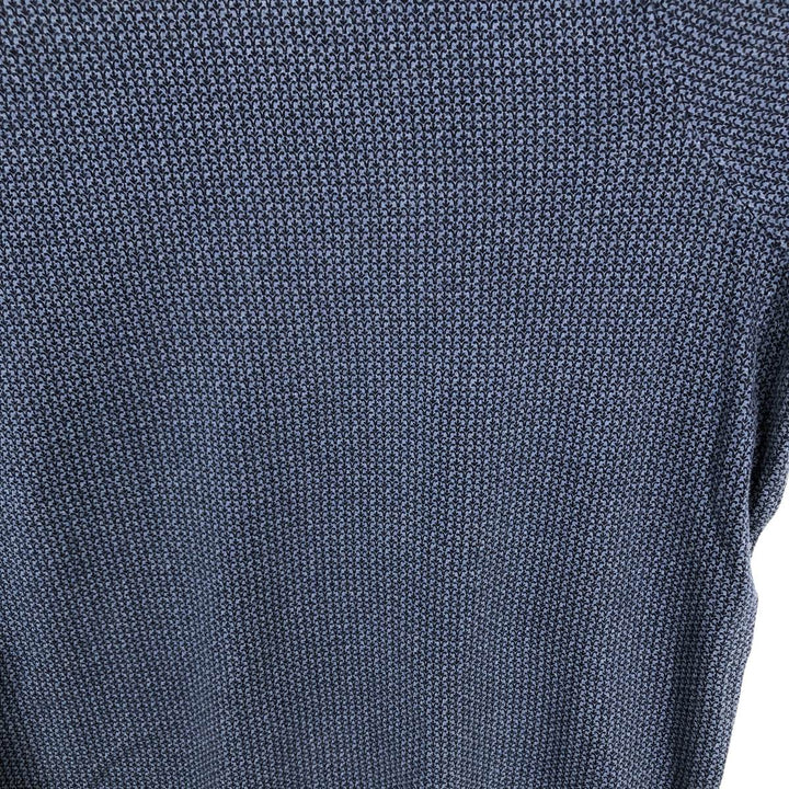 Ralph Lauren POLO RALPH LAUREN CUSTOM FIT all-over print short-sleeved polo shirt, men's size XL cotton navy blue type Vintage Second Hand