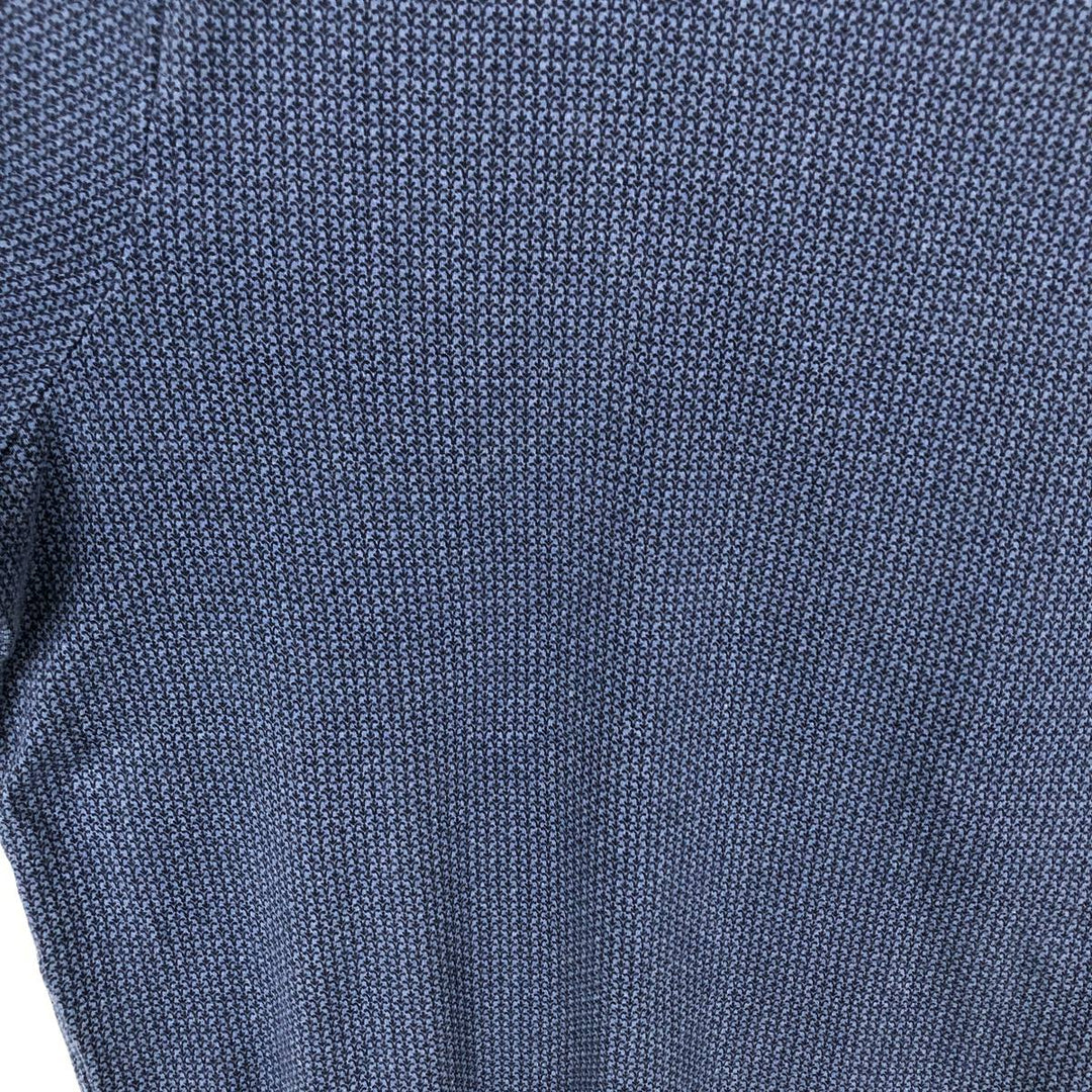 Ralph Lauren POLO RALPH LAUREN CUSTOM FIT all-over print short-sleeved polo shirt, men's size XL cotton navy blue type Vintage Second Hand