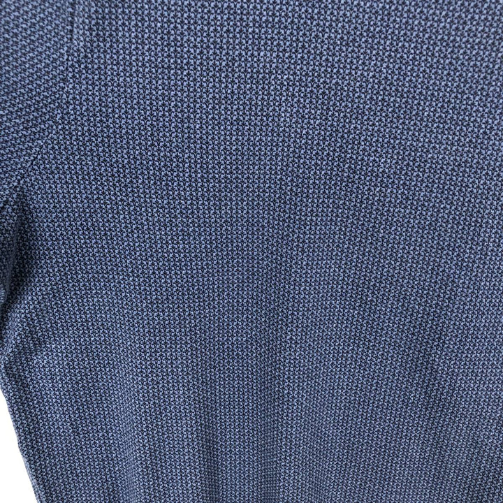 Ralph Lauren POLO RALPH LAUREN CUSTOM FIT all-over print short-sleeved polo shirt, men's size XL cotton navy blue type Vintage Second Hand