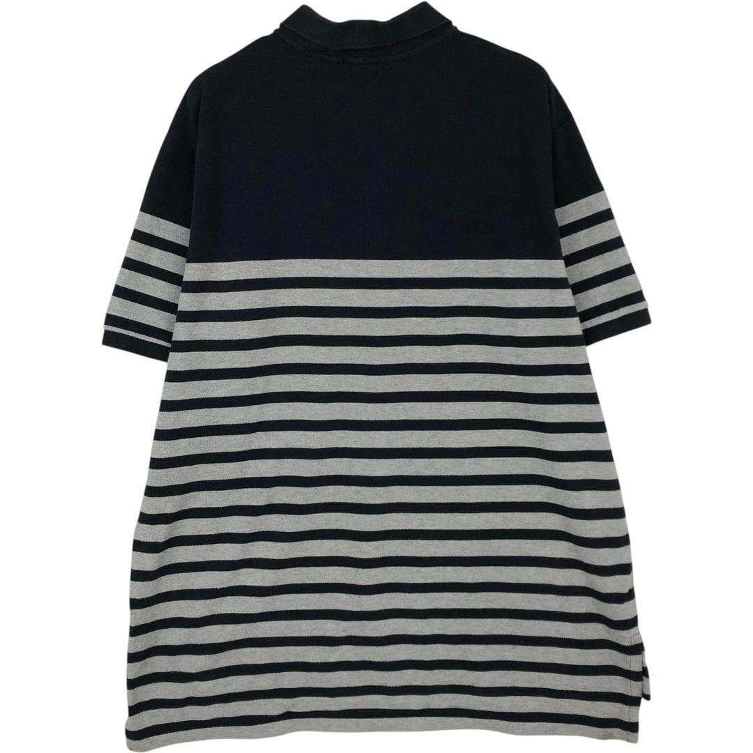 Ralph Lauren POLO RALPH LAUREN CUSTOM FIT Short-Sleeve Striped Polo Shirt, Men's Size XXL (approx.) cotton black type Vintage Second Hand