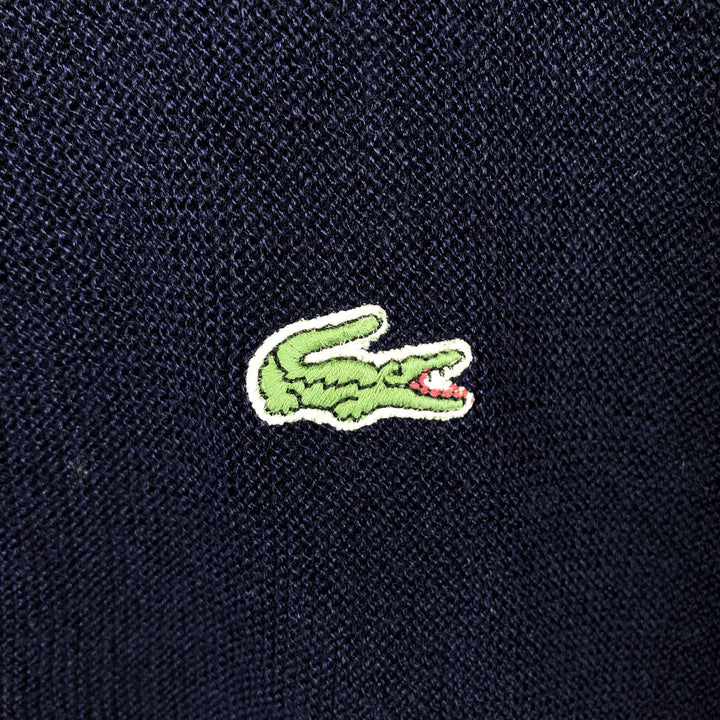 Vintage 70s-80'S Lacoste Chemise French Lacoste acrylic knit cardigan, men's size XL acrylic navy blue type Vintage Second Hand
