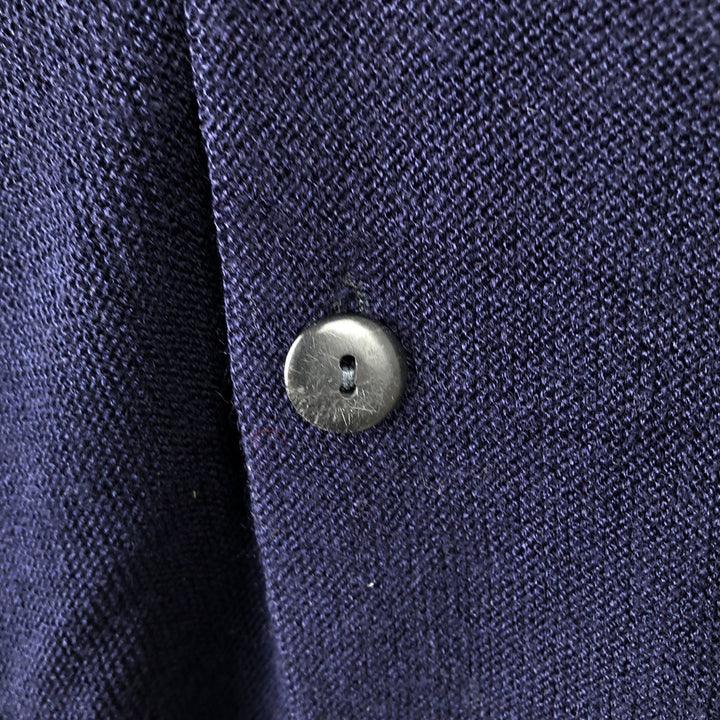 Vintage 70s-80'S Lacoste Chemise French Lacoste acrylic knit cardigan, men's size XL acrylic navy blue type Vintage Second Hand