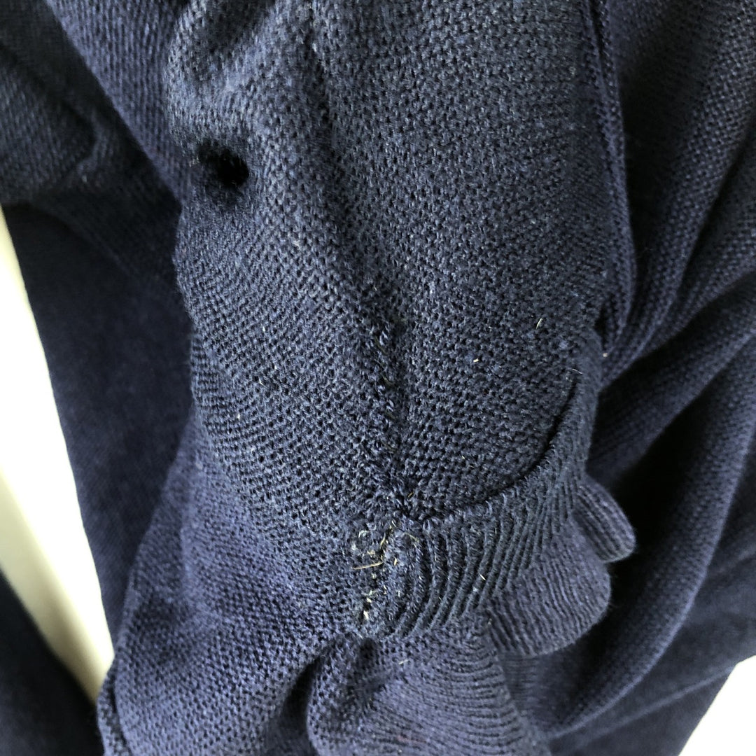 Vintage 70s-80'S Lacoste Chemise French Lacoste acrylic knit cardigan, men's size XL acrylic navy blue type Vintage Second Hand