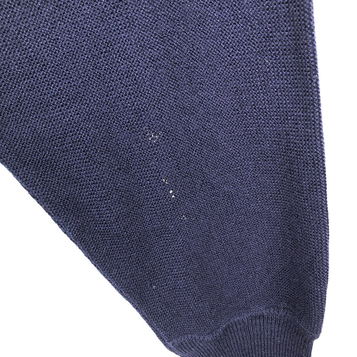 Vintage 70s-80'S Lacoste Chemise French Lacoste acrylic knit cardigan, men's size XL acrylic navy blue type Vintage Second Hand