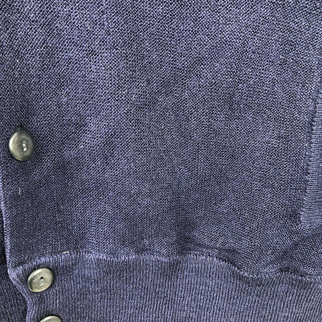Vintage 70s-80'S Lacoste Chemise French Lacoste acrylic knit cardigan, men's size XL acrylic navy blue type Vintage Second Hand