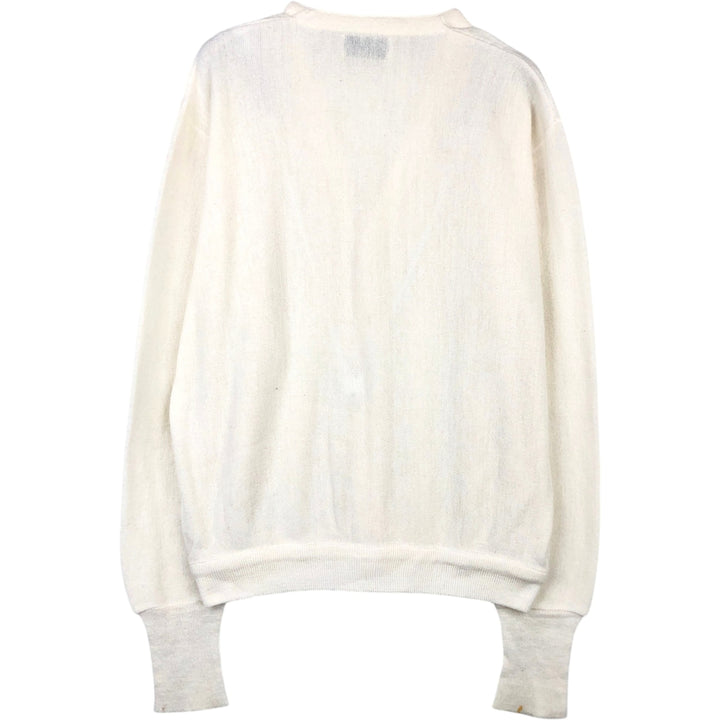 1970'S The Kimberton Pickering knit cardigan, made in USA, men's size L equivalent, vintage. unclear ivory Vintage Second Hand
