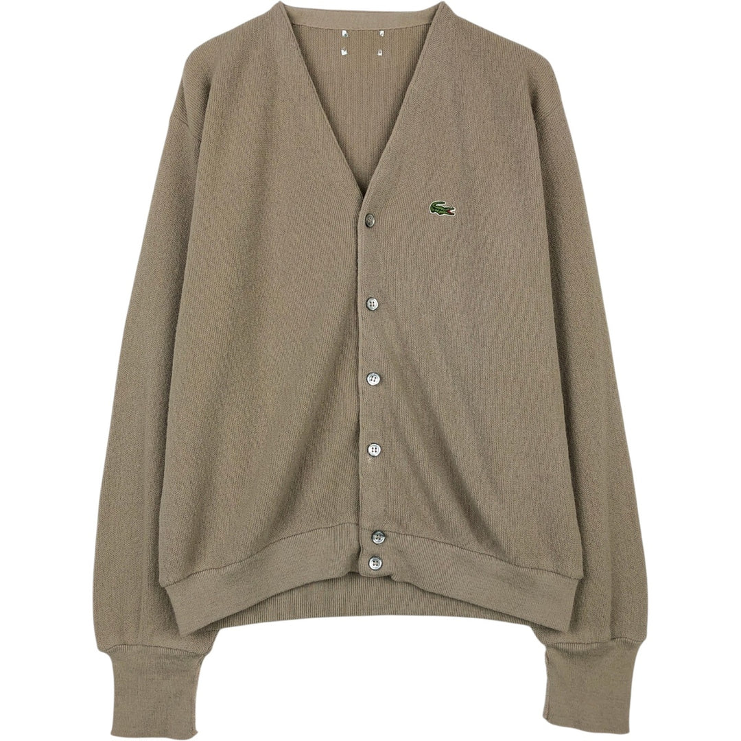 Lacoste knit cardigan, men's size L (approx.) unclear Beige type Vintage Second Hand