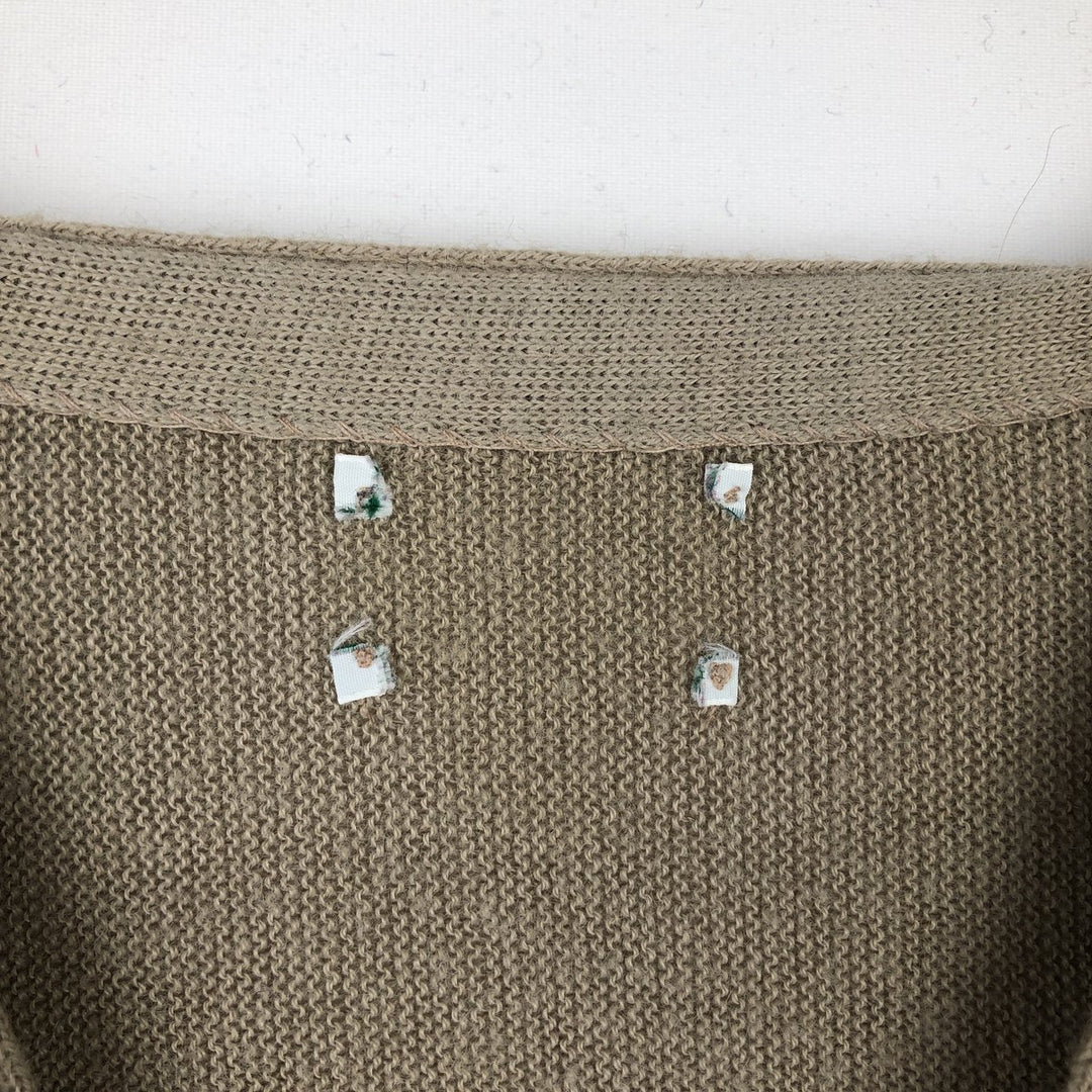 Lacoste knit cardigan, men's size L (approx.) unclear Beige type Vintage Second Hand