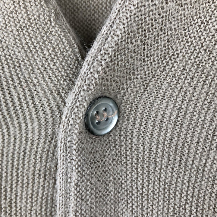 Lacoste knit cardigan, men's size L (approx.) unclear Beige type Vintage Second Hand