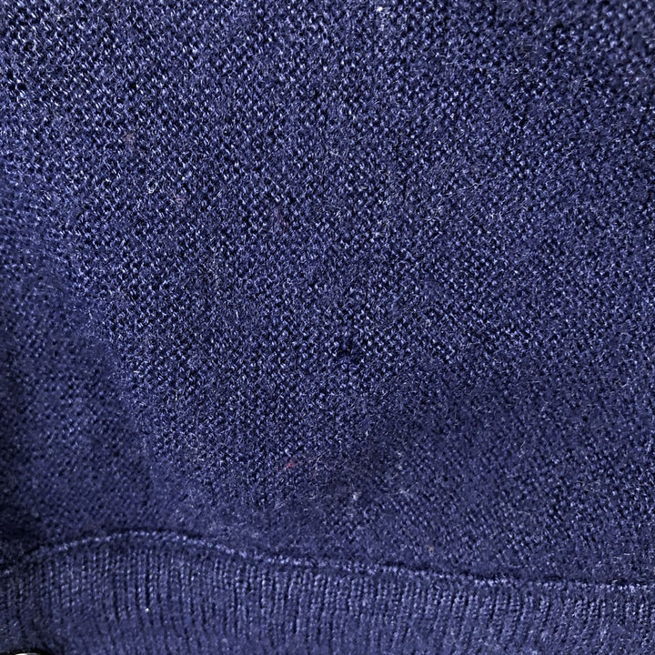 70s-80'S LORD JEFF JEFFLINKS Acrylic Knit Cardigan, Made in USA, Men's XL equivalent, Vintage acrylic navy blue type Vintage Second Hand