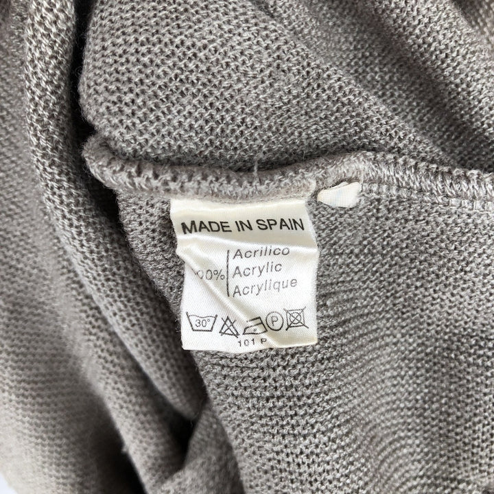 Vintage 1980'S Lacoste Chemise French Lacoste acrylic knit cardigan, made in Spain, size M, men's. acrylic Khaki type beige Vintage Second Hand