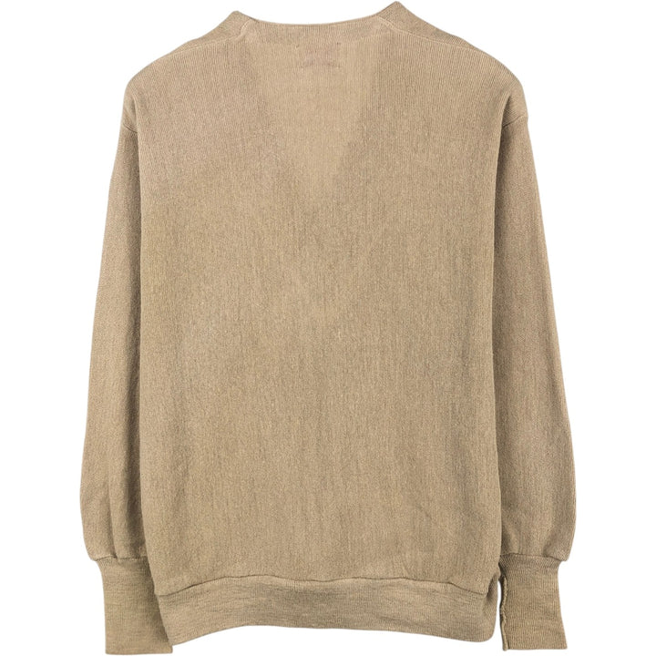 1980'S JCPenney THE FOX COLLECTION Knit Cardigan, Men's Size XL (approx.), Vintage unclear Beige type Vintage Second Hand