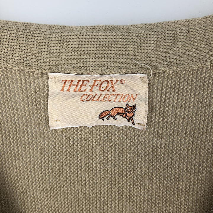 1980'S JCPenney THE FOX COLLECTION Knit Cardigan, Men's Size XL (approx.), Vintage unclear Beige type Vintage Second Hand