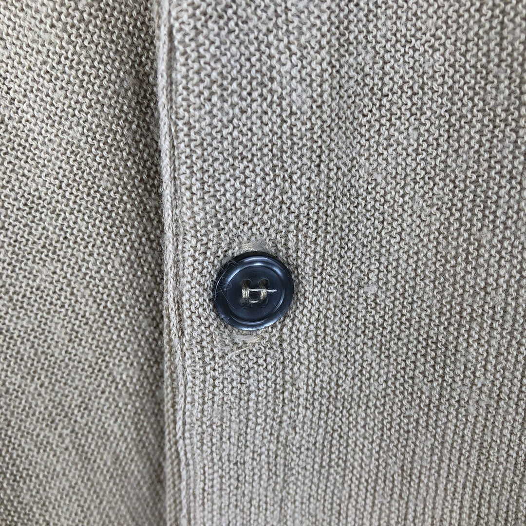 1980'S JCPenney THE FOX COLLECTION Knit Cardigan, Men's Size XL (approx.), Vintage unclear Beige type Vintage Second Hand