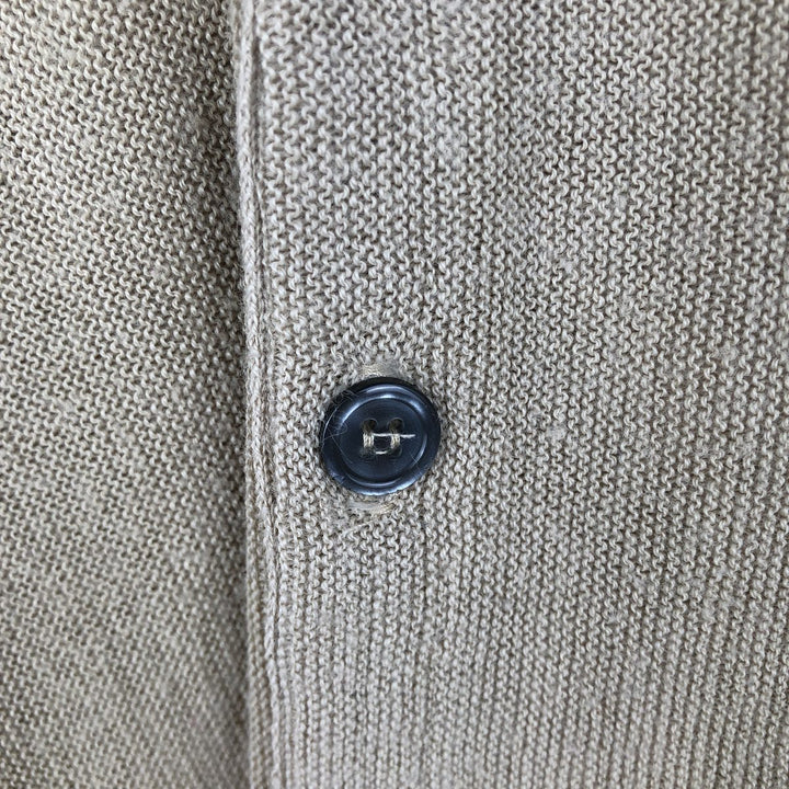1980'S JCPenney THE FOX COLLECTION Knit Cardigan, Men's Size XL (approx.), Vintage unclear Beige type Vintage Second Hand