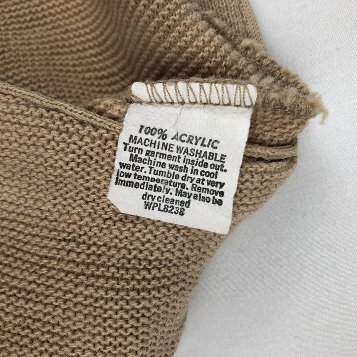 70s-80'S LORD JEFF JEFFLON Acrylic Knit Cardigan, Made in USA, Men's Size L (approx.), Vintage acrylic Beige type Vintage Second Hand