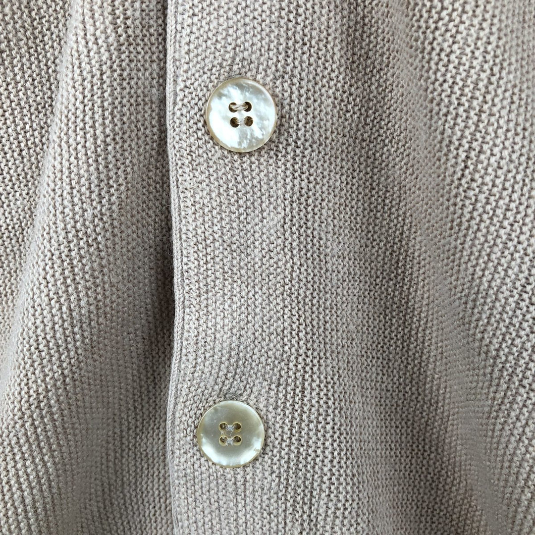 70s-80'S LORD JEFF JEFFLON Acrylic Knit Cardigan, Made in USA, Men's Size L (approx.), Vintage acrylic Beige type Vintage Second Hand