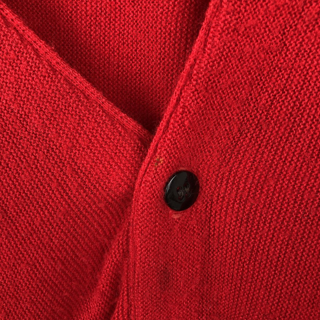 1960'S Westwood knit cardigan, made in USA, men's size M equivalent, vintage. unclear red type Vintage Second Hand