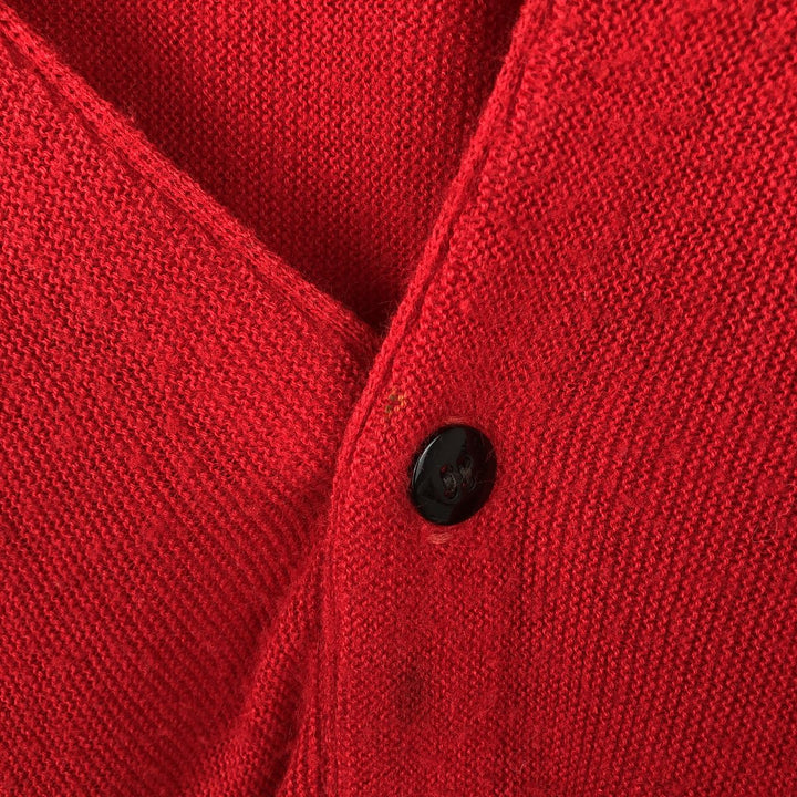 1960'S Westwood knit cardigan, made in USA, men's size M equivalent, vintage. unclear red type Vintage Second Hand