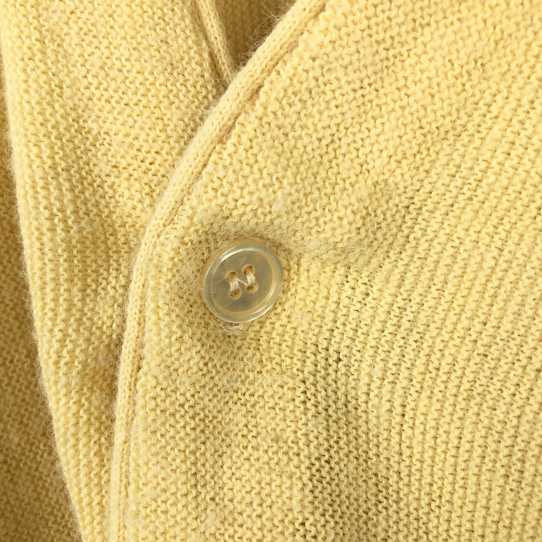 70s-80'S Grand Slam knit cardigan, men's size L equivalent, vintage. unclear yellow type Vintage Second Hand
