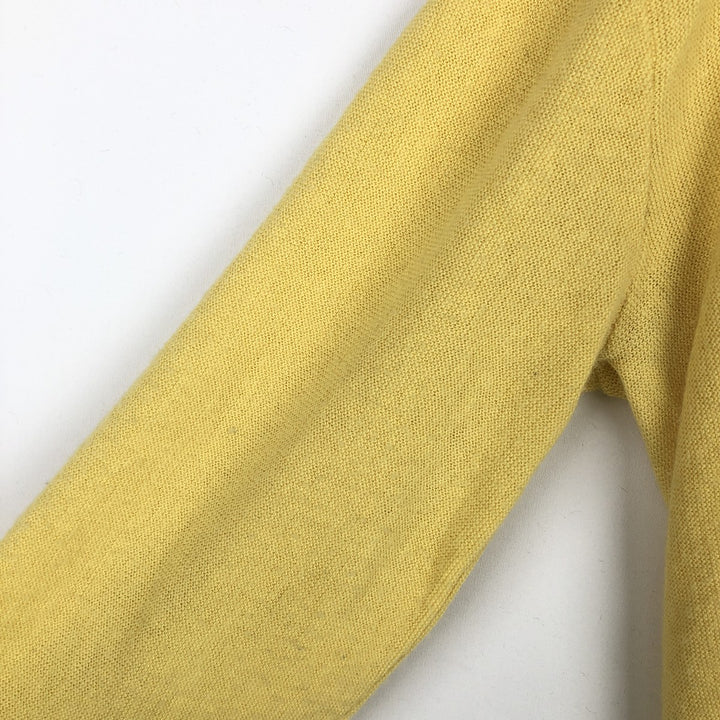 70s-80'S Grand Slam knit cardigan, men's size L equivalent, vintage. unclear yellow type Vintage Second Hand