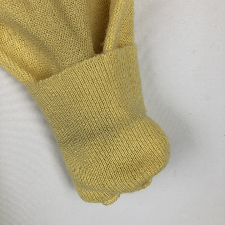 70s-80'S Grand Slam knit cardigan, men's size L equivalent, vintage. unclear yellow type Vintage Second Hand