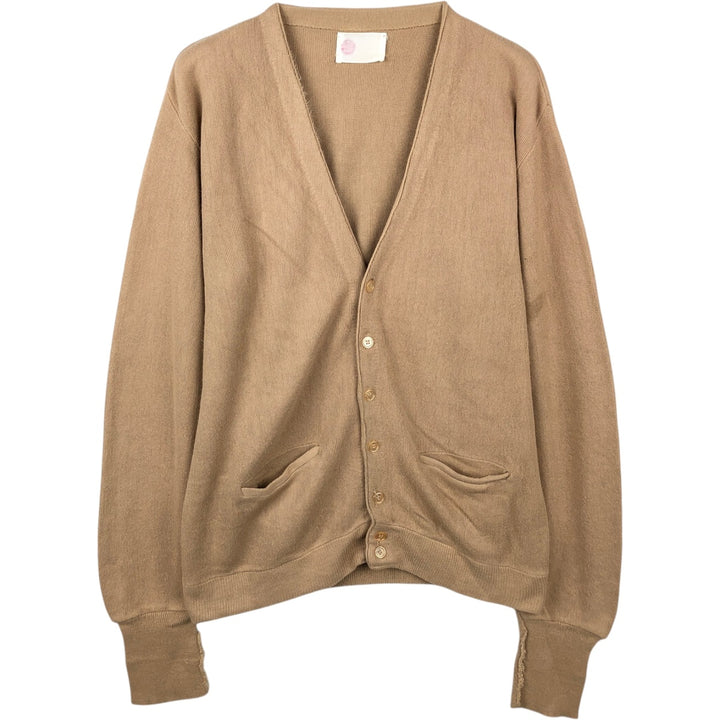 70s-80'S Sears KINGS ROAD knit cardigan, men's size L equivalent, vintage. unclear Beige type Vintage Second Hand