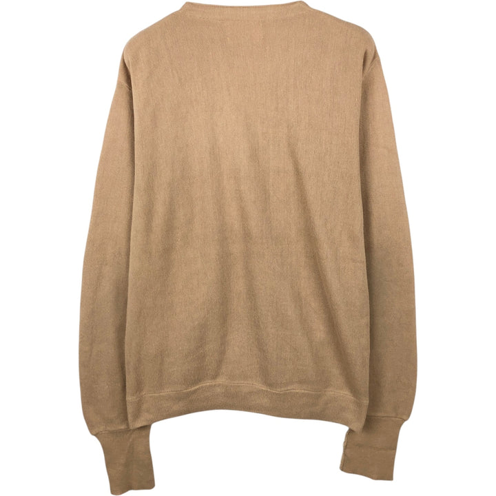 70s-80'S Sears KINGS ROAD knit cardigan, men's size L equivalent, vintage. unclear Beige type Vintage Second Hand