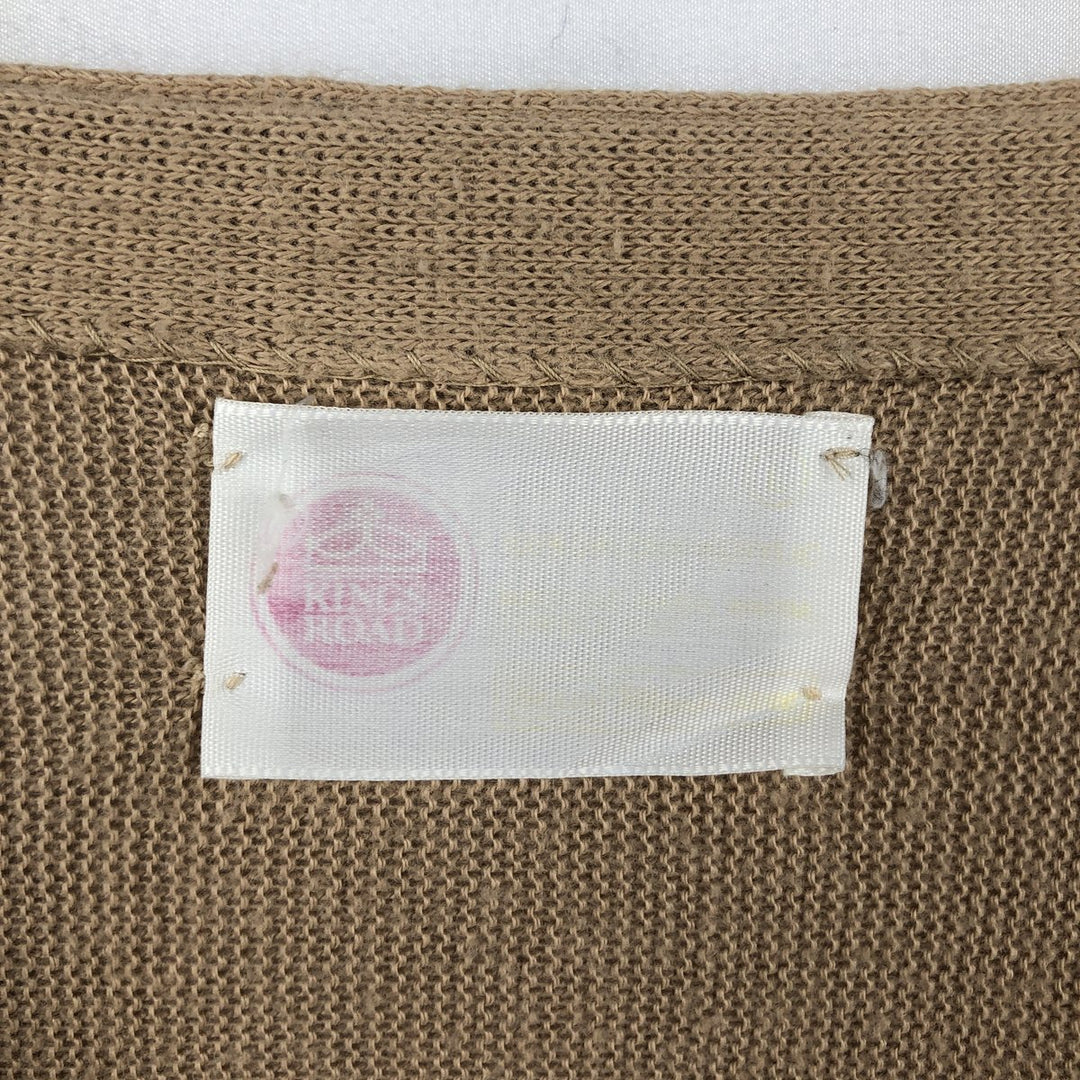 70s-80'S Sears KINGS ROAD knit cardigan, men's size L equivalent, vintage. unclear Beige type Vintage Second Hand