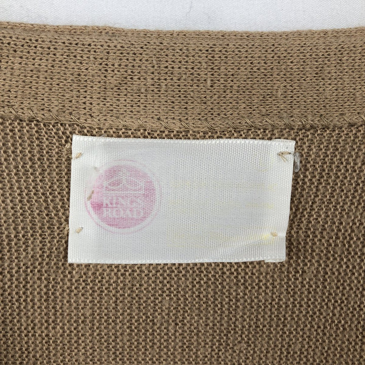 70s-80'S Sears KINGS ROAD knit cardigan, men's size L equivalent, vintage. unclear Beige type Vintage Second Hand