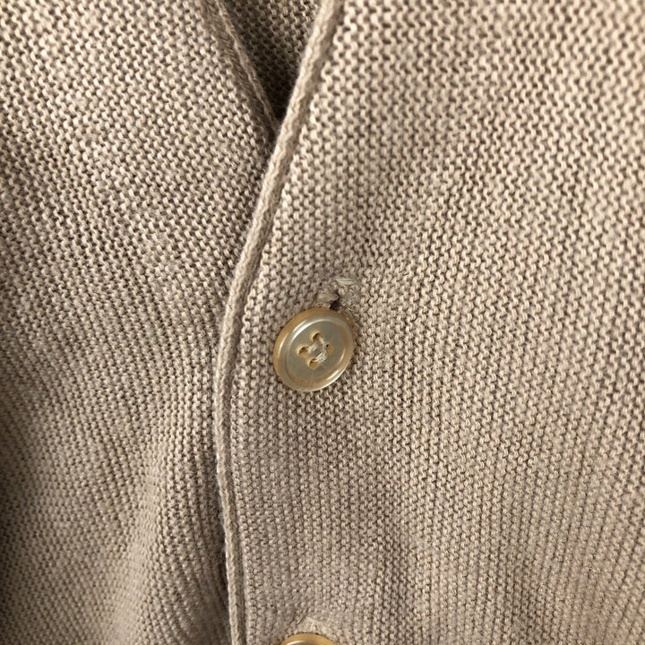 70s-80'S Sears KINGS ROAD knit cardigan, men's size L equivalent, vintage. unclear Beige type Vintage Second Hand