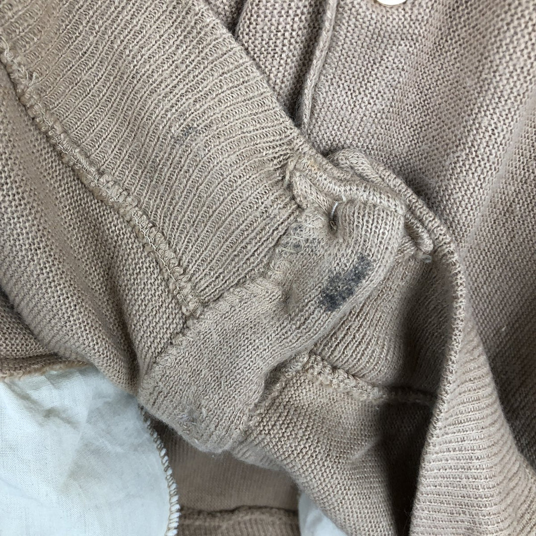 70s-80'S Sears KINGS ROAD knit cardigan, men's size L equivalent, vintage. unclear Beige type Vintage Second Hand