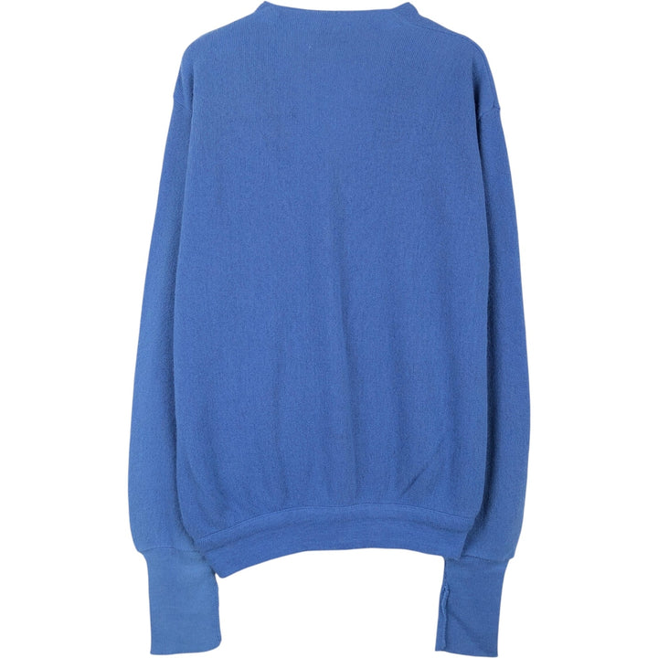 1970'S LORD JEFF JEFFLINKS Acrylic Knit Cardigan, Made in USA, Men's XL equivalent, Vintage Oron Acrylic blue type Vintage Second Hand