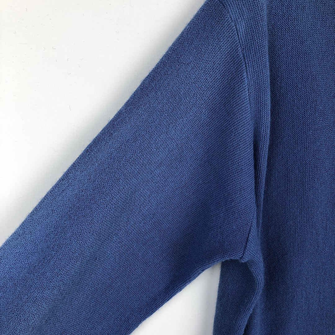 1970'S LORD JEFF JEFFLINKS Acrylic Knit Cardigan, Made in USA, Men's XL equivalent, Vintage Oron Acrylic blue type Vintage Second Hand