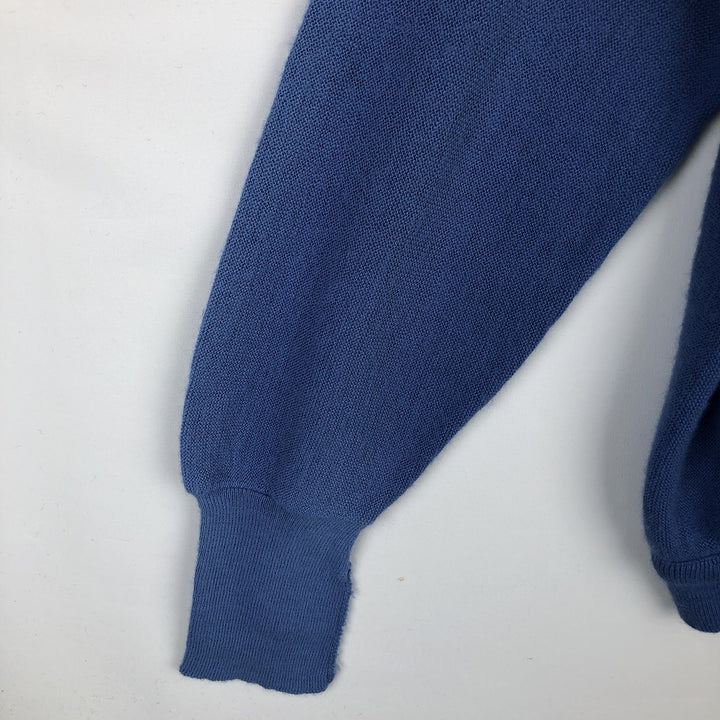 1970'S LORD JEFF JEFFLINKS Acrylic Knit Cardigan, Made in USA, Men's XL equivalent, Vintage Oron Acrylic blue type Vintage Second Hand