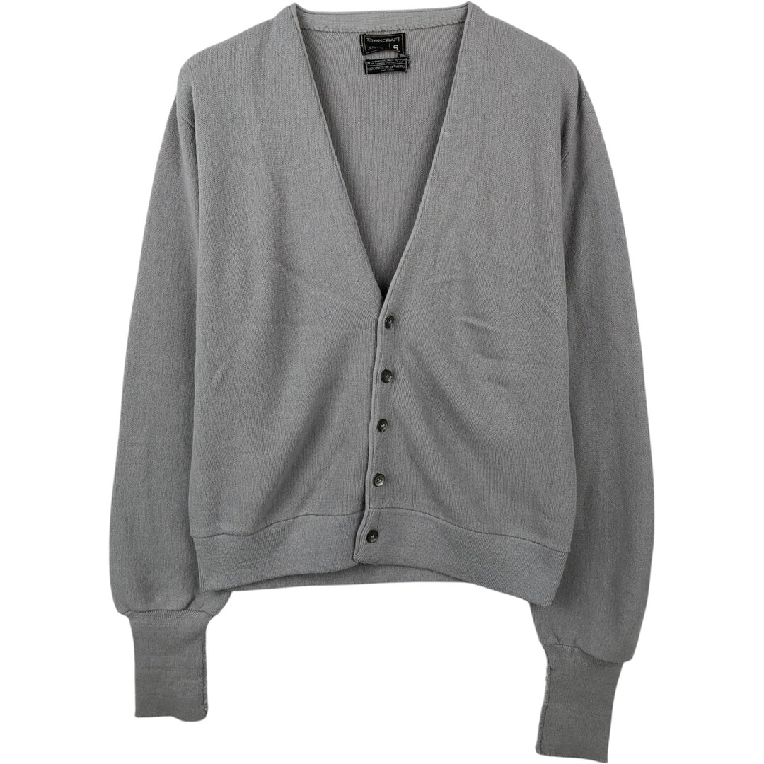 70s-80'S TOWNCRAFT Acrylic Knit Cardigan, Men's Size S (Equivalent), Vintage acrylic gray type Vintage Second Hand