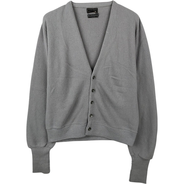 70s-80'S TOWNCRAFT Acrylic Knit Cardigan, Men's Size S (Equivalent), Vintage acrylic gray type Vintage Second Hand