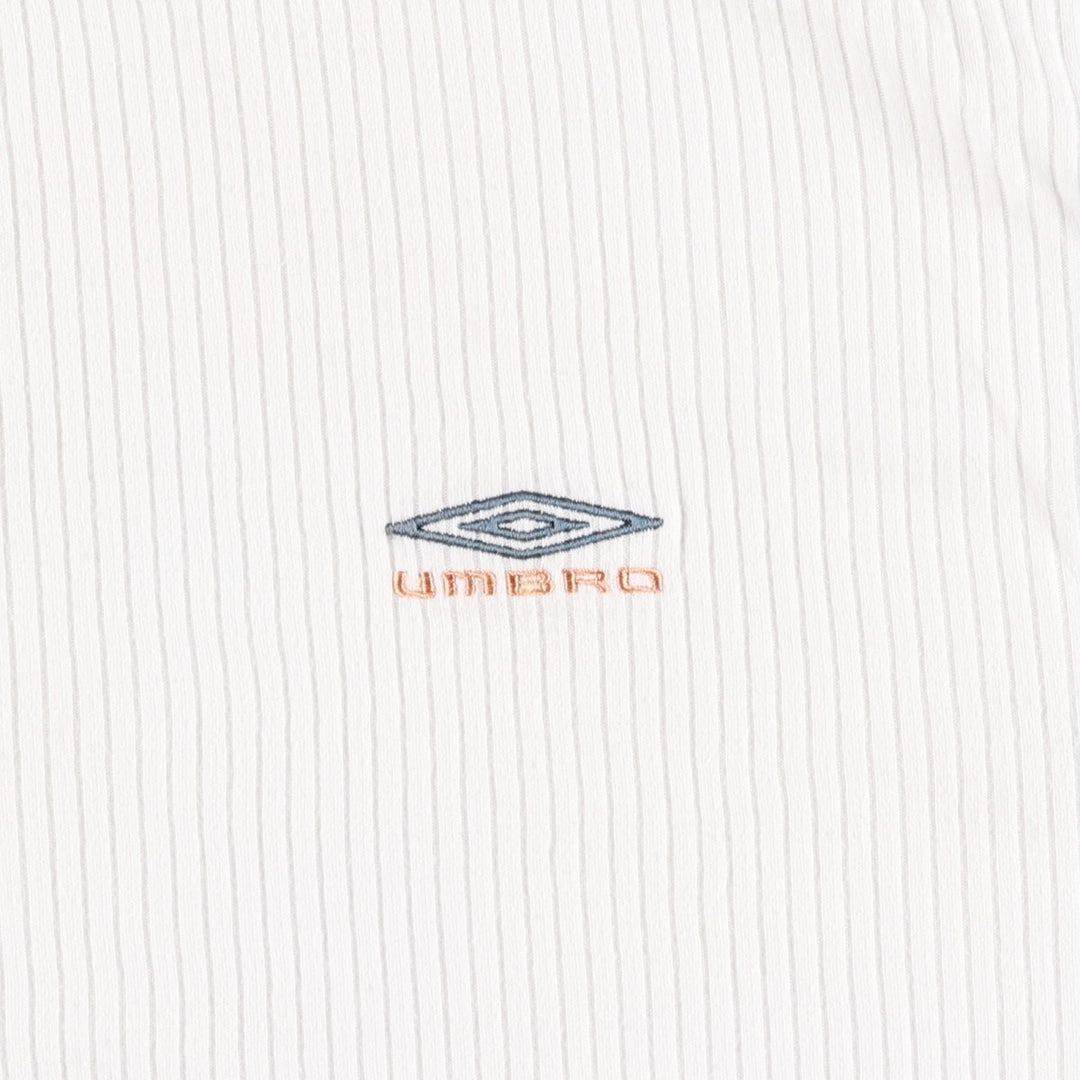 ~2000'S Umbro Rib-Knit Logo T-Shirt, Men's Size XL polyester white type Vintage Second Hand