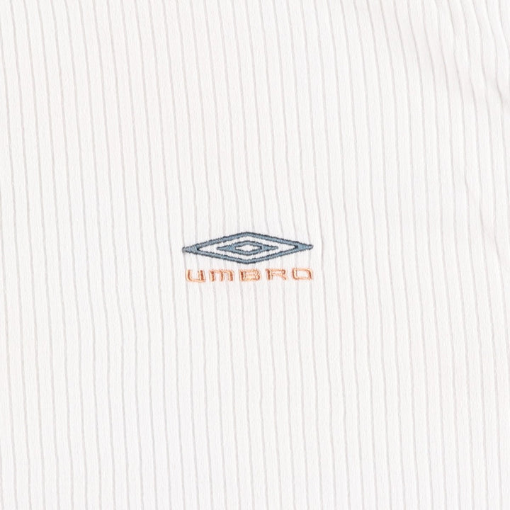~2000'S Umbro Rib-Knit Logo T-Shirt, Men's Size XL polyester white type Vintage Second Hand
