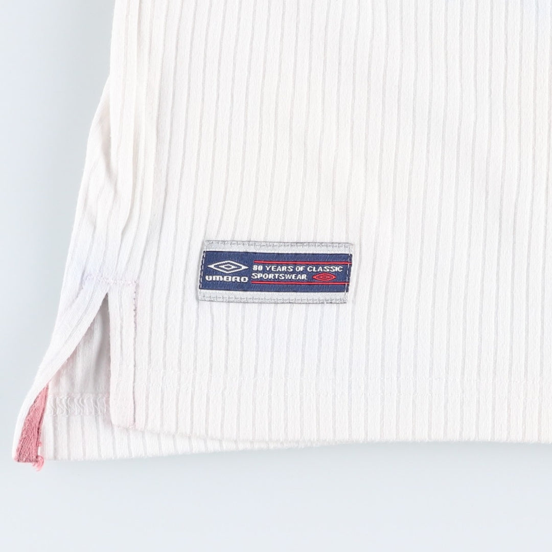 ~2000'S Umbro Rib-Knit Logo T-Shirt, Men's Size XL polyester white type Vintage Second Hand