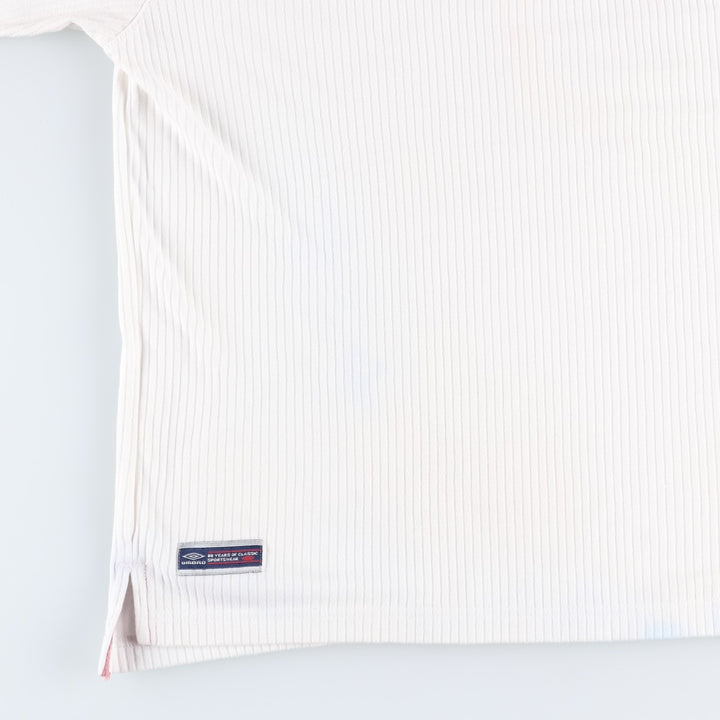 ~2000'S Umbro Rib-Knit Logo T-Shirt, Men's Size XL polyester white type Vintage Second Hand
