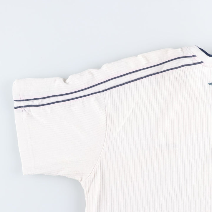 ~2000'S Umbro Rib-Knit Logo T-Shirt, Men's Size XL polyester white type Vintage Second Hand