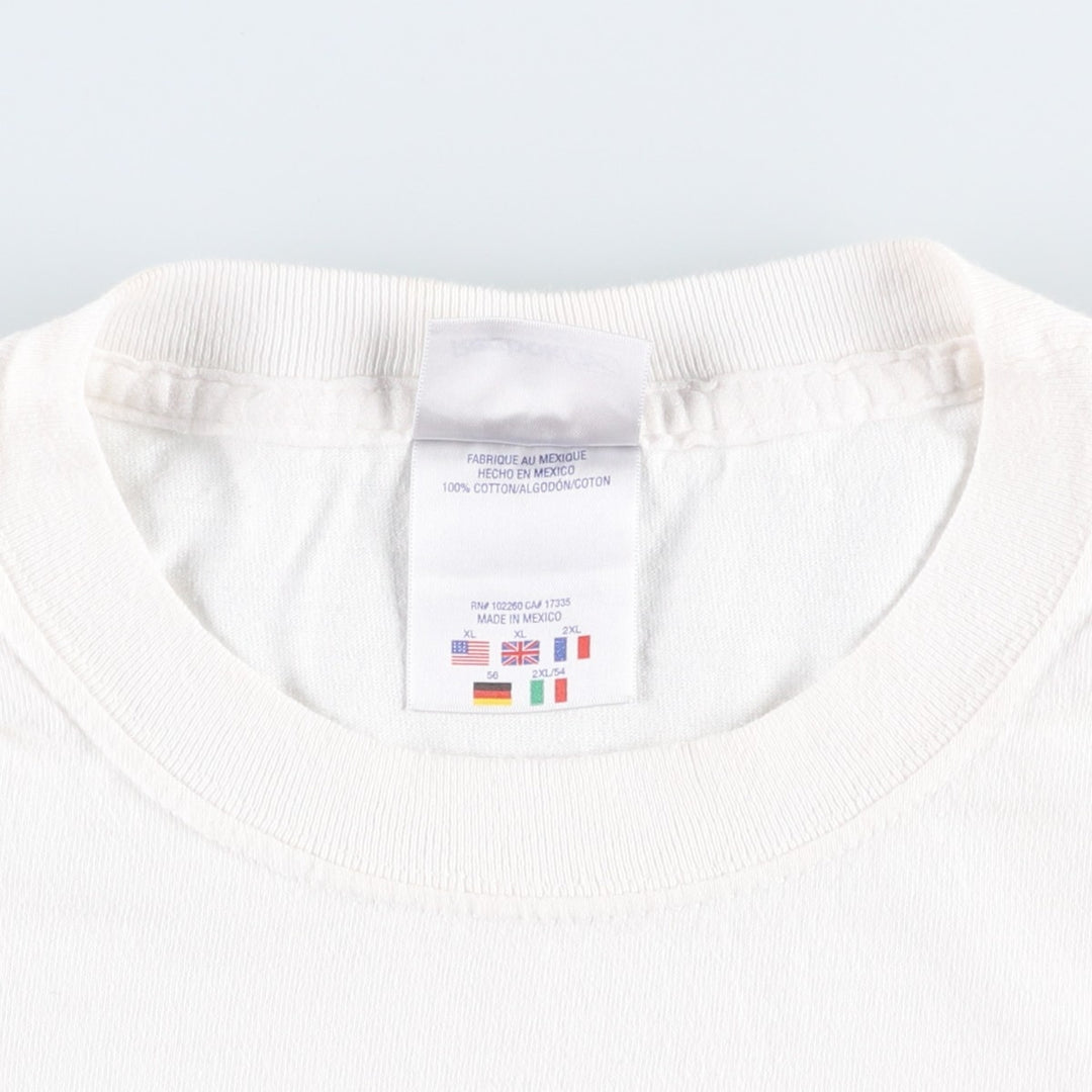 Reebok logo t-shirt, men's size XL. cotton white type Vintage Second Hand