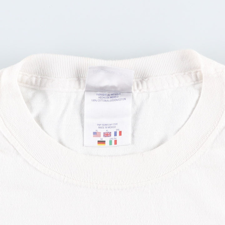 Reebok logo t-shirt, men's size XL. cotton white type Vintage Second Hand