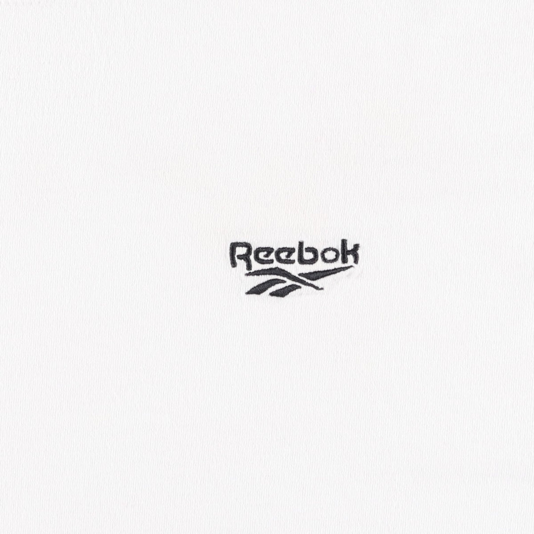 Reebok logo t-shirt, men's size XL. cotton white type Vintage Second Hand