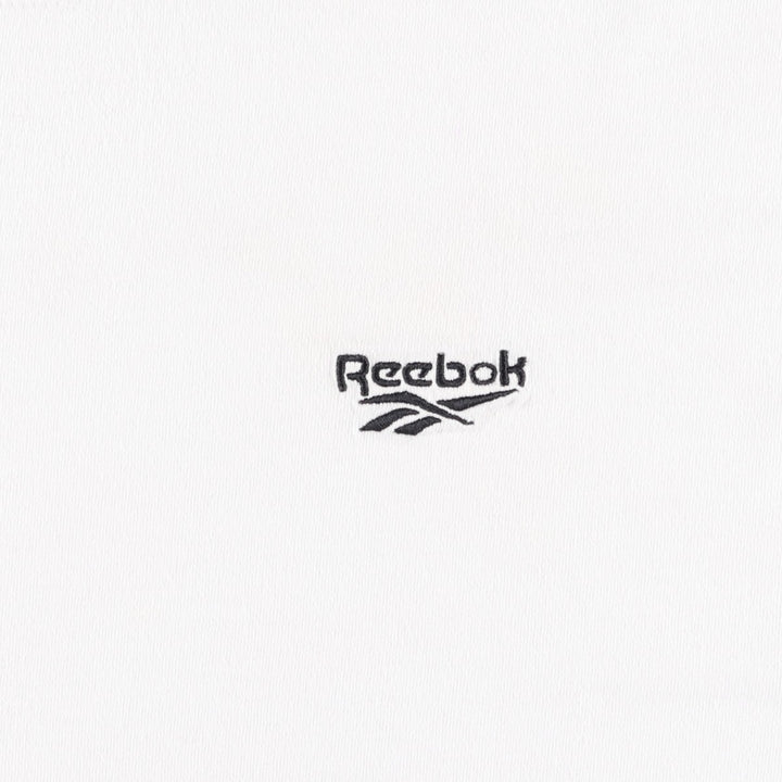 Reebok logo t-shirt, men's size XL. cotton white type Vintage Second Hand