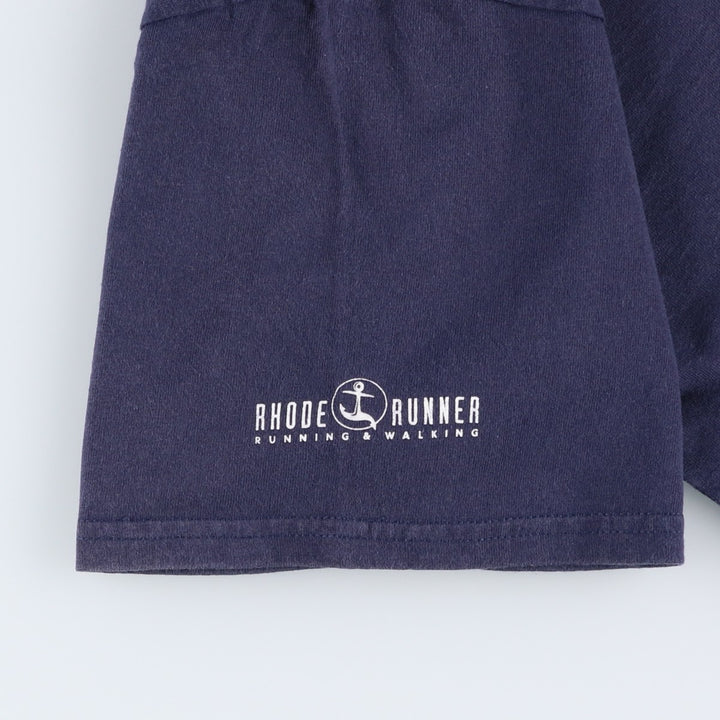 2000'S Reebok sports print T-shirt, men's size L (approx.) cotton navy blue type Vintage Second Hand