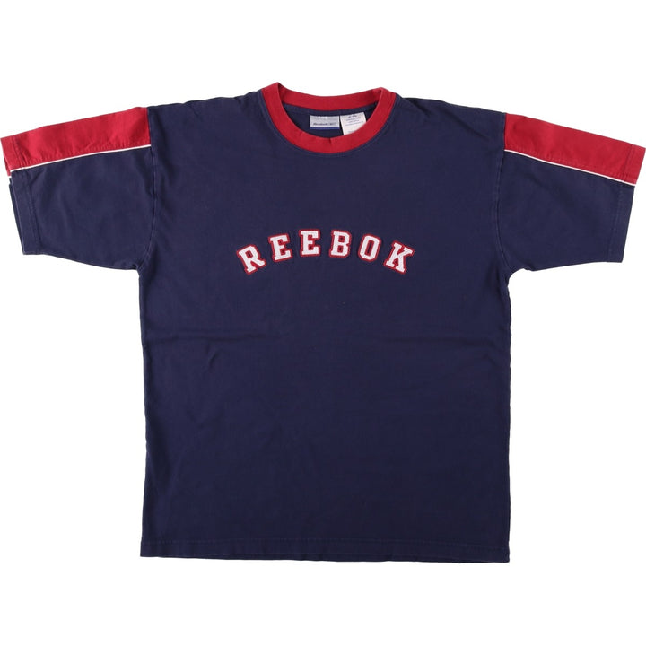 2000'S Reebok Logo T-Shirt, Men's Size L (approx.) cotton navy blue type Vintage Second Hand