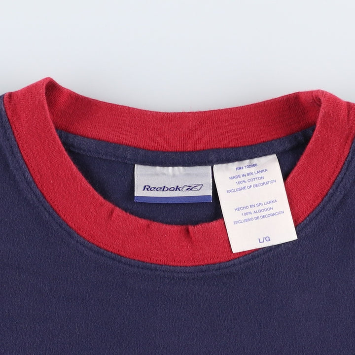 2000'S Reebok Logo T-Shirt, Men's Size L (approx.) cotton navy blue type Vintage Second Hand