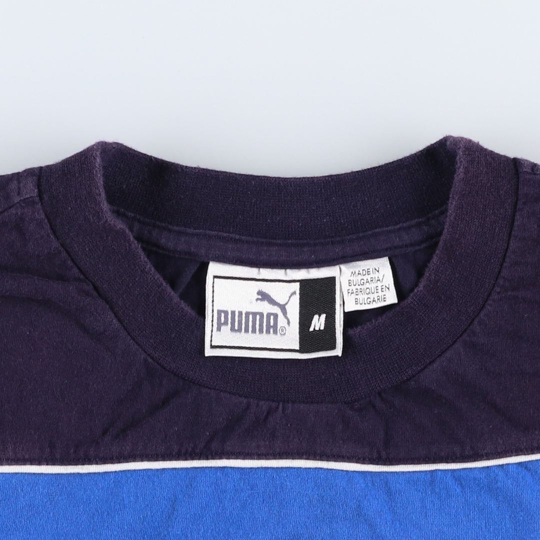 90s-00'S Puma Two-Tone Logo T-Shirt, Men's Size M (approx.) unclear blue type Vintage Second Hand